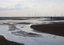 Crosby Beach - statues by Antony Gormley